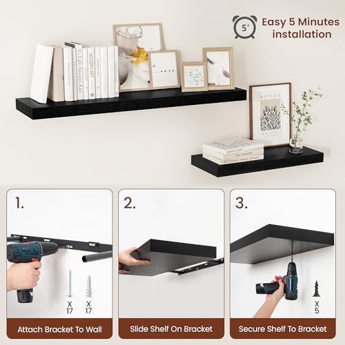 Vivelove 12 Deep Floating Shelves 30x12” Set of 2 - Image 6
