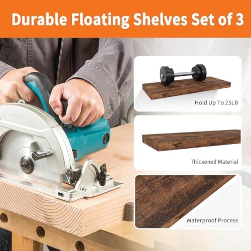 Floating Shelves for Wall Set of 3 - Image 4