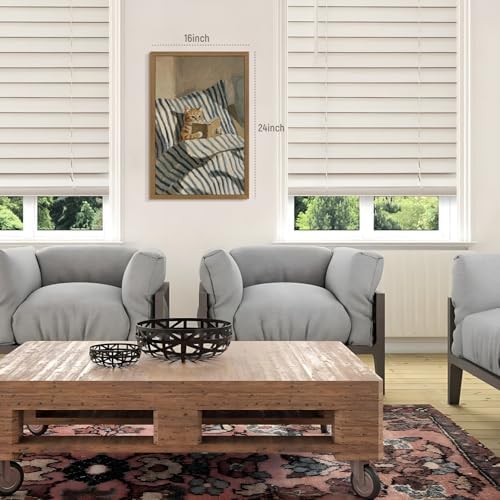 Cyebmo Funny Tabby Cat Wall Art, Whimsical Cat Reading Book Wall Decor - Image 2