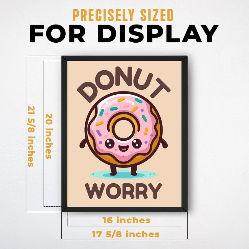 InkFlow Posters Donut Worry Canvas Poster - Image 3