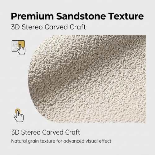 Modern 3D Wall Art Clock, Irregular Sandstone Texture Wall Decor - Image 6
