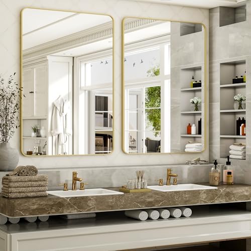 Easly 30 x 48 Inch Bathroom Mirror, Rounded Rectangular Vanity Mirror - Image 4