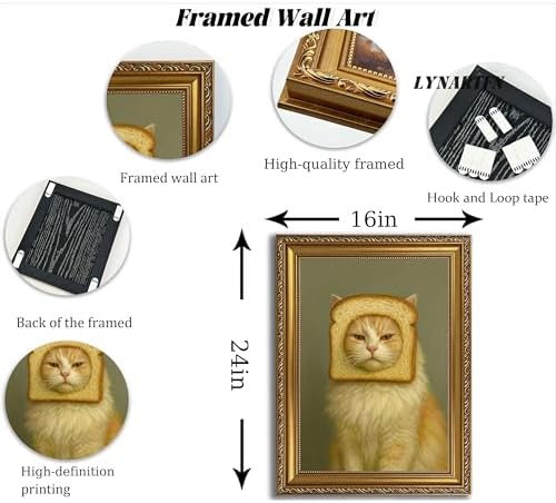 Vintage Gold Framed-Eclectic Cat - Image 4