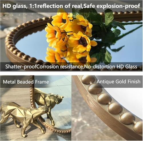 Gold Arched Full Length Mirror，Standing Floor Full Body Mirror - Image 4