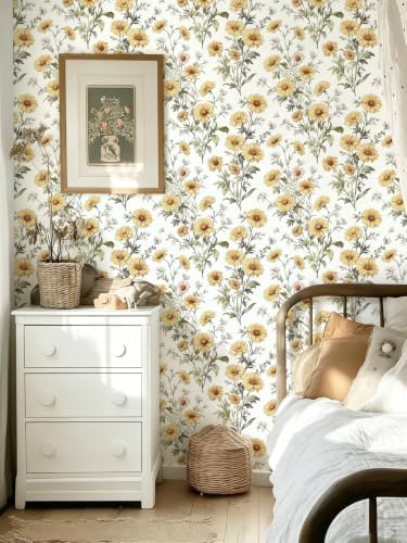 Livebor Daisy Floral Peel and Stick Wallpaper - Image 2