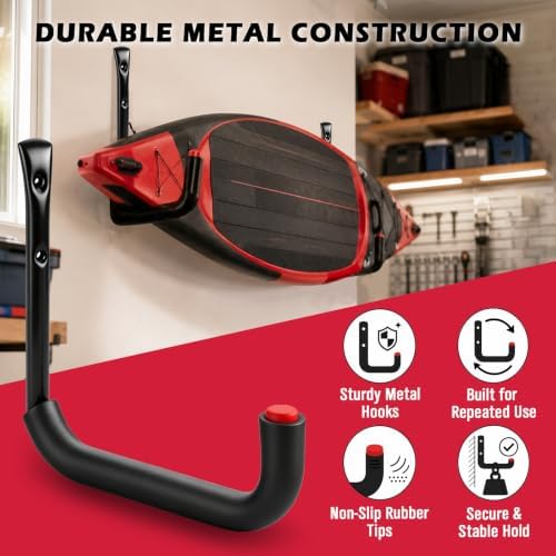 SEDY 6 Pack Heavy Duty Garage Hooks, Ladder Hooks - Image 4