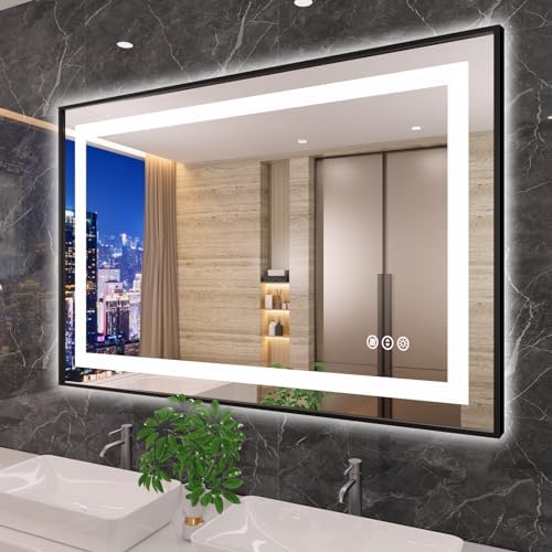 Amorho 48"X32" LED Bathroom Mirror by Amorho