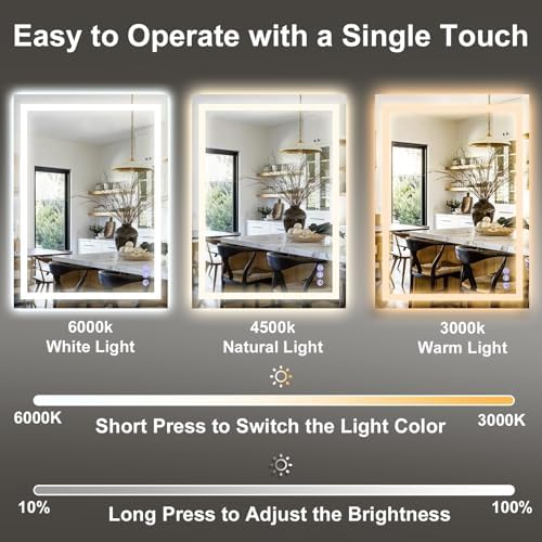 GLSLAND LED Bathroom Mirror - Image 3