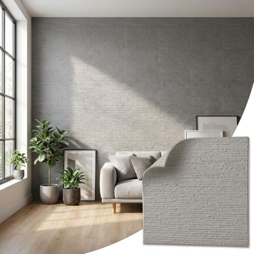 VooBang 8 Pack 24"x24" Flexible Faux Stone Wall Panels, 32 SqFt by VooBang