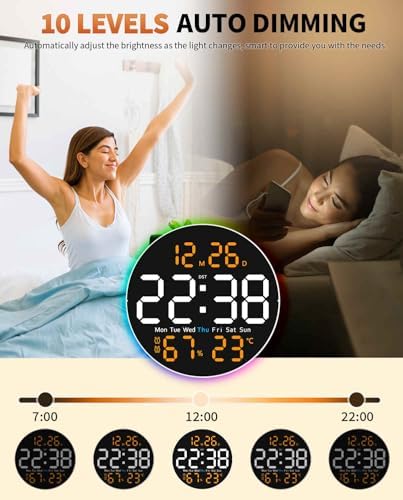 10 Inch Large Digital Wall Clock - Image 6