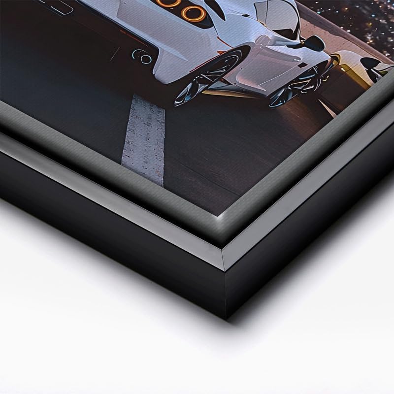 InkFlow Posters City Skyline Sports Car Canvas Poster - Image 2