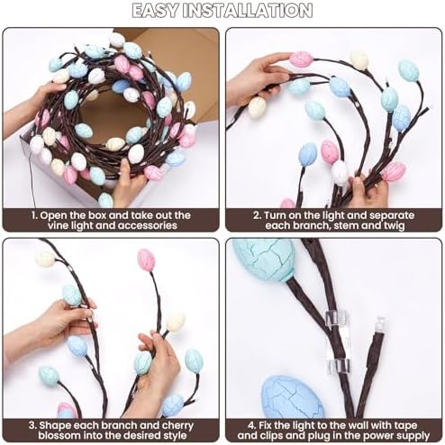 Easter Egg LED Tree Branch Lights - Image 6