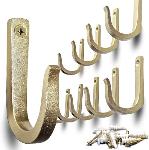 Ambipolar Railroad Spike Iron Coat Hooks 10 Pack Multi-Purpose Heavy Duty Hooks by Ambipolar