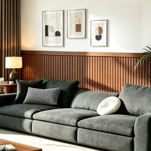 RITOLLO 6-Pack Wood Slat Wall Panels, 46.5 Sq Ft Coverage - Image 6