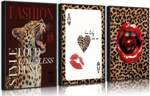 FTHMTN 3pcs Trendy Cheetah Wall Art by FTHMTNPremiumWallArt