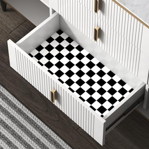 OSECAGE Modern Peel and Stick Wallpaper Checkered Contact Paper 17.7"x118" - Image 4