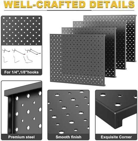 Ultrawall Metal Pegboard Panels, Pegboard Wall Organizer - Image 3