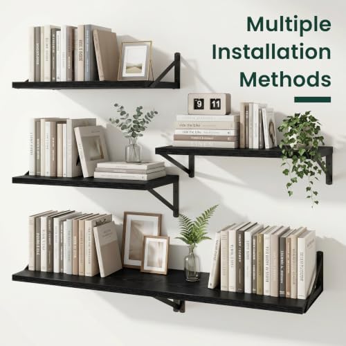 Floating Shelves, 8 Inch Deep Rustic Book Shelf - Image 7