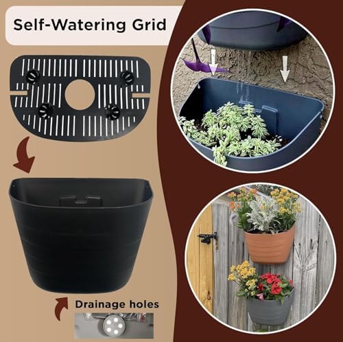 12 Inch Self-Watering Wall Planter - Image 4