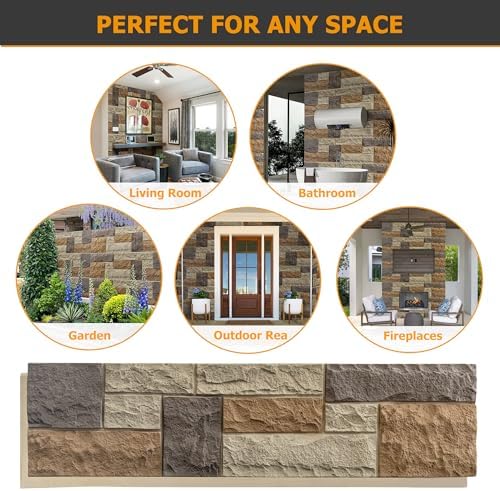 ROOMTEC 1-Pack Faux Stone Wall Covering Panels - Image 6