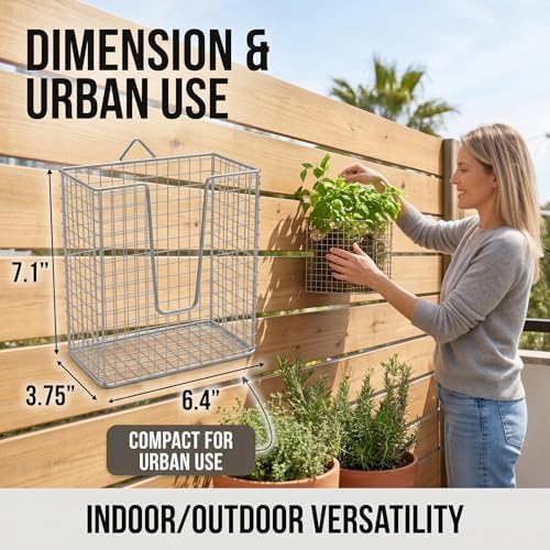 2Pack Stainless Steel Staghorn Fern Wall Planter Basket - Image 3
