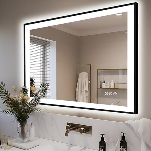 EchosLife 44x30 Bathroom Light up Mirror by EchosLife