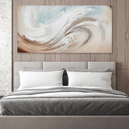 Abstract Wall Art Canvas Wall Paintings Modern Beige Wall Decor Aesthetic Room - Image 4