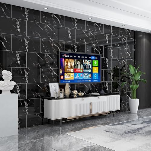 Haimin 3D Wall Panels Peel and Stick Marble Look Tile Backsplash, 20 Pack - Image 2