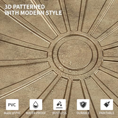 Art3dwallpanels Ceiling Tiles, 24 x 24 Inch, Antique Gold, 12 Pack - Image 7