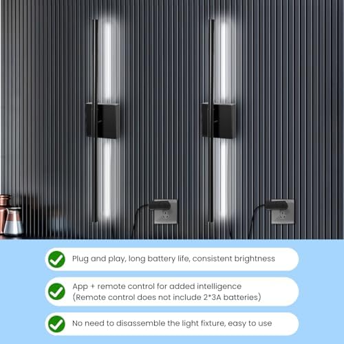Lichaser Plug in Wall Sconces for Acoustic Wall Panels, Slat Wall - Image 4