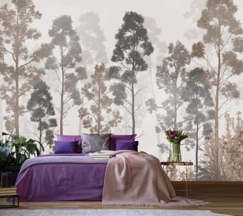 Peel and stick forest murals misty forest wallpaper - Image 3