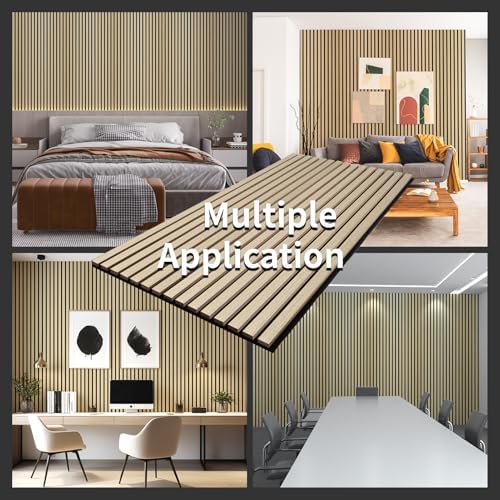AMZDEPOT Soundproof Wood Slat Wall Panel, 2 Pack - Image 5