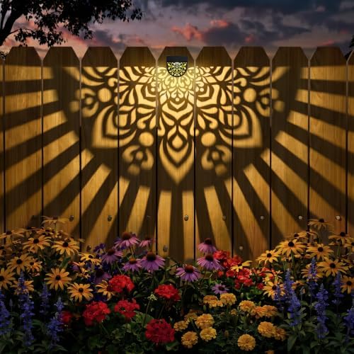 Hapjoy Solar Fence Lights Outdoor 4 Pack Solar Step Lights LED Powered Wall by Hapjoy