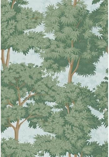 Main Street Peel and Stick Wallpaper Sheets, Toile Forest by MainStreet
