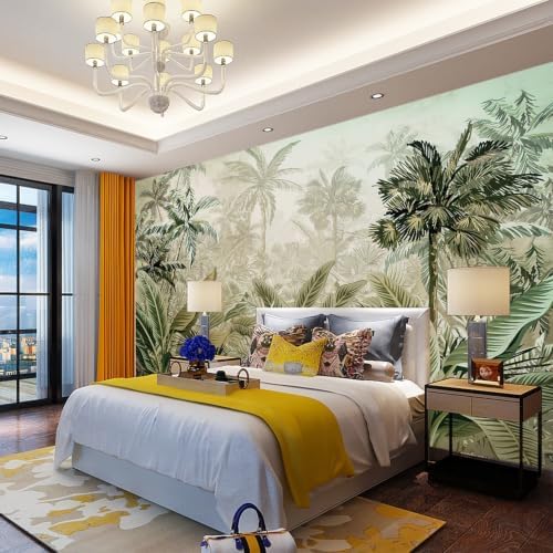 A self-Adhesive Mural of Tropical Rainforest Style Plants, Tropical Trees - Image 6