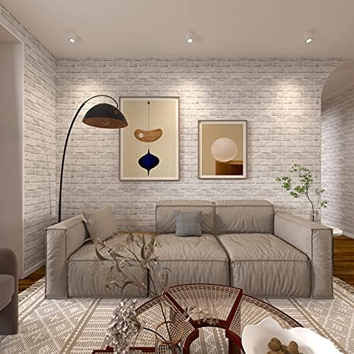 Cohoo Home White Brick Wallpaper Peel and Stick Contact Paper Faux 197”×18” - Image 3
