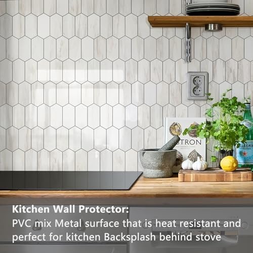 Vamos Tile Long Hexagon Peel and Stick Backsplash Tile - Image 2