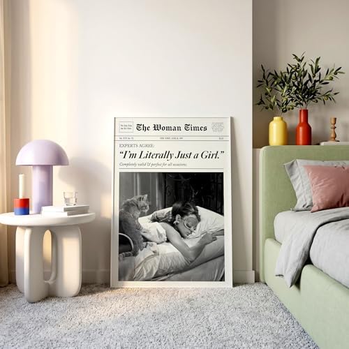 Trendy Newspaper Wall Art 16x20in White Framed Fashion Black and White Decor - Image 5
