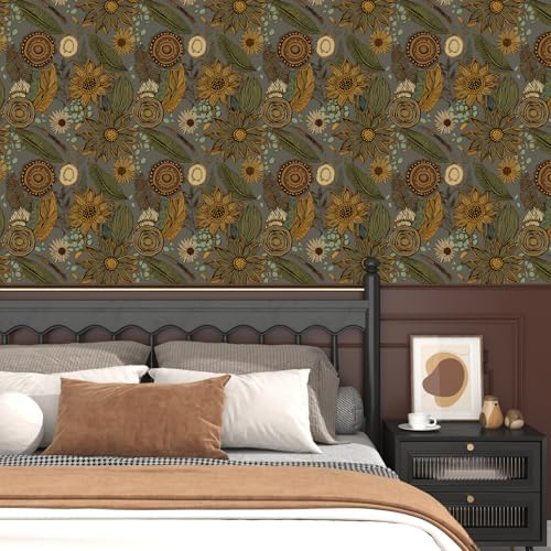 Laatse Boho Wallpaper Peel and Stick 17.5"x118" - Image 2