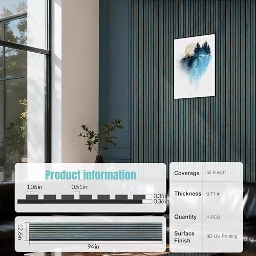 Wood Slat Wall Panels, Vintage Antique Teal Rust - Image 2