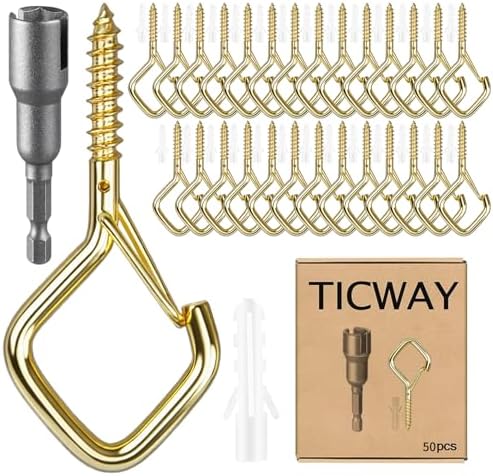 2.36IN Ceiling Hooks for Hanging Plants, Hanging Hooks by Ticway