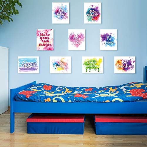 Outus Set of 9 Watercolor Inspirational Wall Art Prints - Image 5