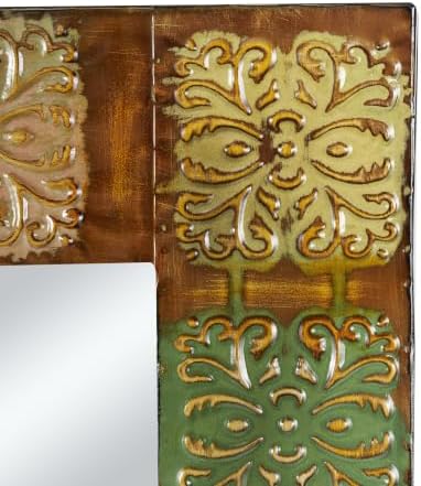 Deco 79 Metal Floral Room Wall Mirror Entryway Mirror - Image 4