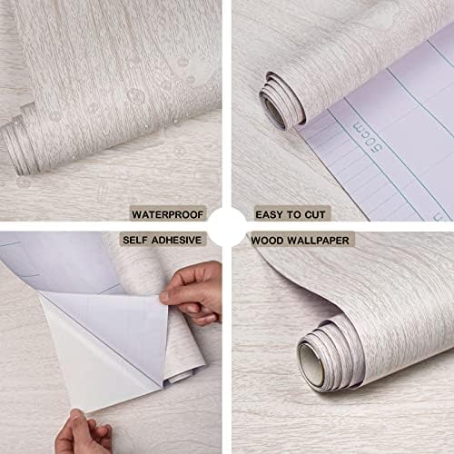 White Wood Wallpaper Wood Grain Contact Paper - Image 4