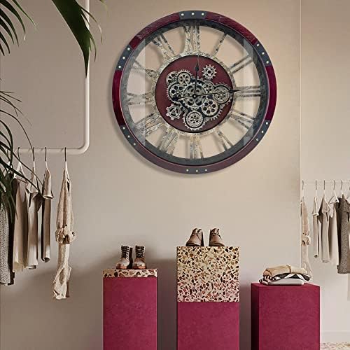 30" Original Moving Gears Wall Clock, Large Industrial Wall Clock - Image 6