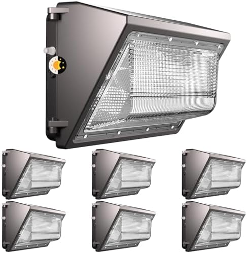 Lightdot 6 Pack 100W LED Wall Pack Lights, Outside LED Exterior Light by LightdotLighting