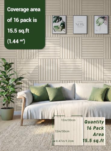 Waister Soundproof Wall Panels, 0.47 Inch Thick High Density-Camel - Image 2