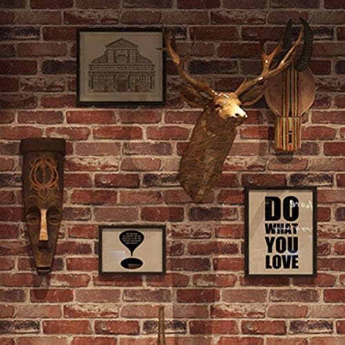 Okydoky Peel and Stick Wallpaper, Rustic Red Brick Wallpaper by Okydoky