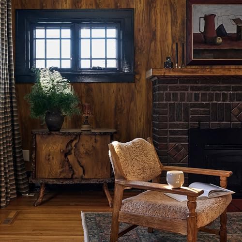 Dimoon Wallpaper 78.7"x15.7"Wood Contact Paper Brown Thickened Texture Wood - Image 4