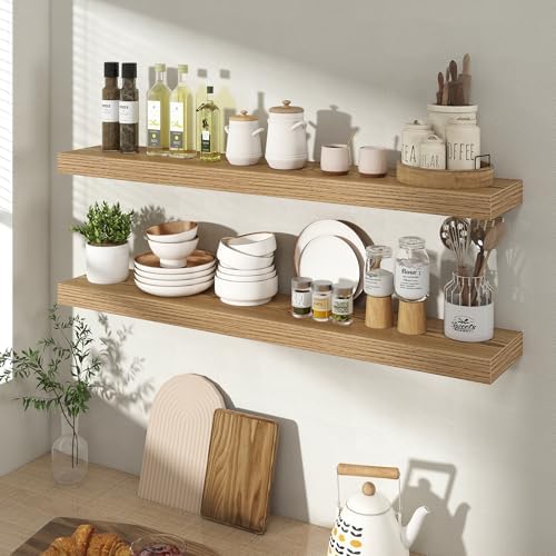 Acovy 36 Inch Floating Shelves for Wall 2 Pack, Wall Mounted Floating Shelf - Image 2